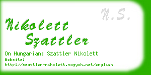 nikolett szattler business card